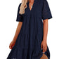 💕2025 Sommer Heißer Verkauf 50% Rabatt💕🌸lässiges Minikleid mit ausgehöhlter Spitze und Rüschen für Damen