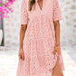 💕2025 Sommer Heißer Verkauf 50% Rabatt💕🌸lässiges Minikleid mit ausgehöhlter Spitze und Rüschen für Damen