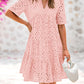 💕2025 Sommer Heißer Verkauf 50% Rabatt💕🌸lässiges Minikleid mit ausgehöhlter Spitze und Rüschen für Damen