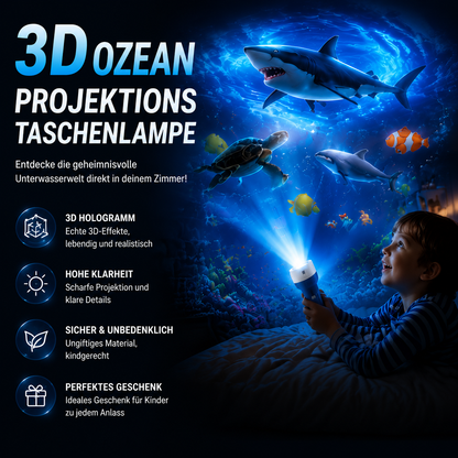 🥳HEISSER SALE 2026🥳💞50.000+ VERKAUFT!👵❤️ 50 % RABATT!3D-Ozeanprojektions-Taschenlampe