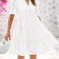 💕2025 Sommer Heißer Verkauf 50% Rabatt💕🌸lässiges Minikleid mit ausgehöhlter Spitze und Rüschen für Damen