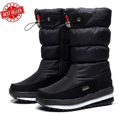 ❄️Premium wasserdichte, rutschfeste Kunstfell-Schneestiefel für Damen👢