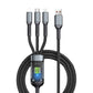 Kaufen Sie 1 und erhalten Sie 1 gratis🔥3-in-1 100W Transparentes Schnellladekabel