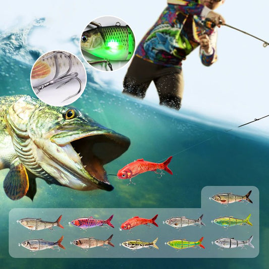 🔥50 % Rabatt🐟Multigelenk-Roboter-Angelköder mit LED⚡️Einmal kaufen, immer wieder nutzen❗️