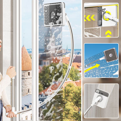 Mehrzweck-Fensterreiniger für den Haushalt mit Stiel und Schwamm