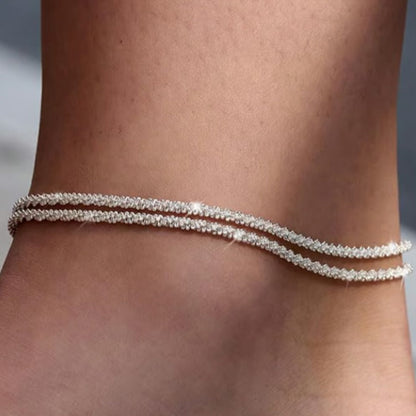 💜LETZTER TAG - 1  KAUFEN 1  GRATIS💜Zierliches wasserdichtes Fußkettchen in Schichten