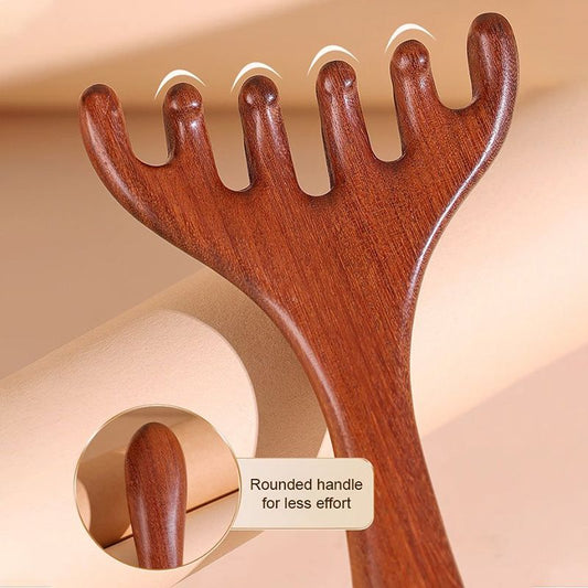 Meridian-Massagekamm mit sechs Krallen
