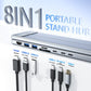 💥50 % Rabatt + versandkostenfrei: 8-in-1-USB-C-Dockingstation und Laptop-Ständer – 8 Anschlüsse, 4K-HDMI und höhenverstellbar für mehr Produktivität 🖥️