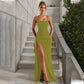 💎72% Rabatt 👗Ärmelloses Bodycon-Kleid mit Karree-Ausschnitt und hohem Seitenschlitz✨