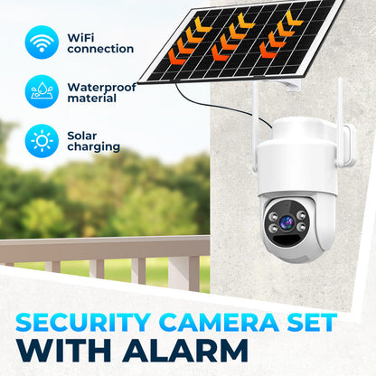 🔥Heißer Verkauf🔥Solarbetriebene kabellose Überwachungskamera mit Alarm
