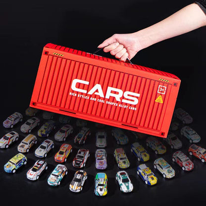 ☀️Sommersonderaktion 50 % RABATT🎁48 Mini-Rückziehautos mit eingebautem Garagenset