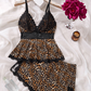 ⏳ NUR BEGRENZT: 50% RABATT!+Portofrei ab 2 Stück!! 🚀💖Nachtwäsche-Set aus Camisole und Shorts mit V-Ausschnitt und Spitzenbesatz✨Sanft und sexy – auch zu Hause sollst du stilvoll glänzen!