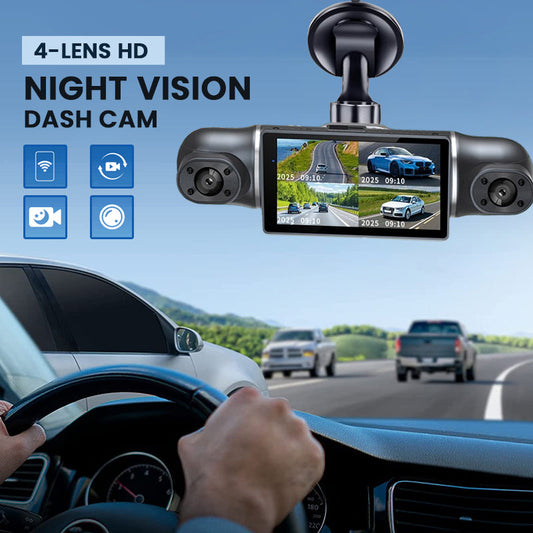 4-Linsen-HD-Nachtsicht-Dashcam