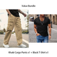Herren Cargo-Hosen mit mehreren Taschen & Geradem Bein