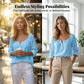 Women's U-Neck Long Sleeve Tunic Top