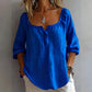 Women's U-Neck Long Sleeve Tunic Top
