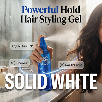 Leistungsstarkes, glamouröses Haarstyling-Gel-Spray
