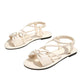 Damen-Sandalen mit gekreuzten Riemen