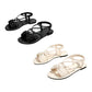 Damen-Sandalen mit gekreuzten Riemen