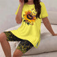 👚🩳 Lässiges Damen-Set: Bedruckte Tunika & Shorts – leicht & kombinierbar