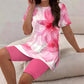👚🩳 Lässiges Damen-Set: Bedruckte Tunika & Shorts – leicht & kombinierbar