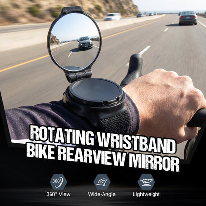 360° drehbarer Fahrrad-Rückspiegel mit Armband
