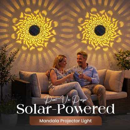 ☀️NEUHEITEN 2026 – 50 % RABATT☀️ Solarbetriebener Mandala-Projektor