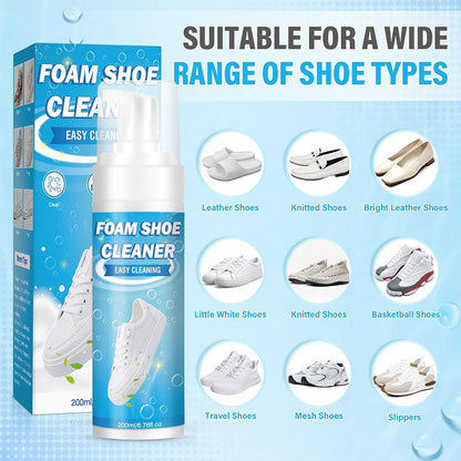 Schuhreinigungsset mit Schaum, Bürste und Handtuch