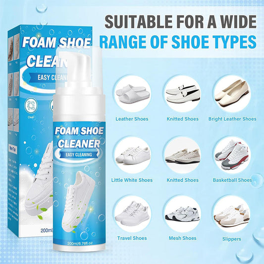 Schuhreinigungsset mit Schaum, Bürste und Handtuch