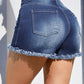 Damen-Stretch-Denim-Shorts mit hohem Bund