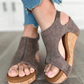 Orthopädische Damen-Leder-Plateau-Keilsandalen