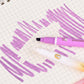 12-teiliges Set Textmarker mit doppelter Spitze, die kein Ausbluten verhindern