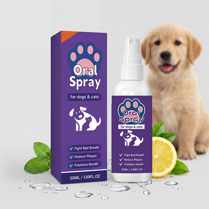 Mundspray für frischen Atem bei Hunden und Katzen | 🎁Sonderangebot: 3 kaufen, 1 gratis