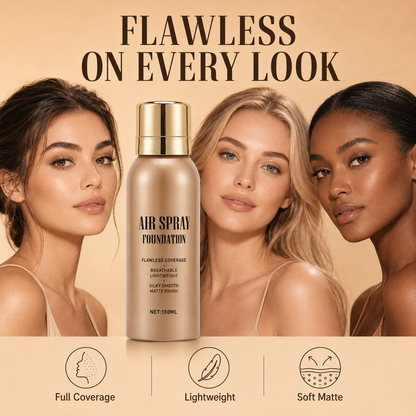 💄Jetzt 50 % Rabatt! Wasserfeste, makellose Air-Spray-Foundation – leichtes, atmungsaktives Spray-Make-up mit hoher Deckkraft; Airbrush-Foundation mit sanft-mattem Finish für alle Hauttöne.