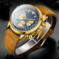 Ideales Geschenk - Wasserdichter analoger Multifunktions-Chronograph - Quarzuhr mit Datum für Herren
